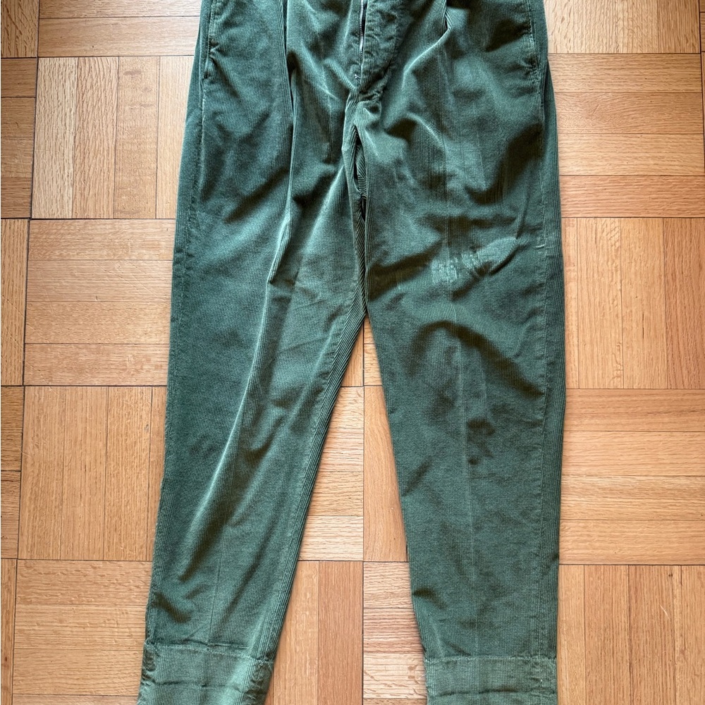 Officine Generale Hugo Tapered Pleated Corduroy Pants 48